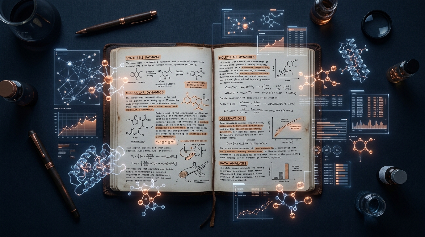 Man reviewing research